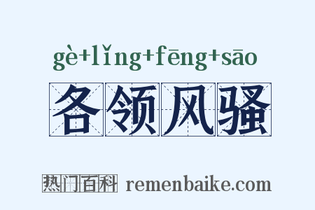 各领风骚是什么意思的图片